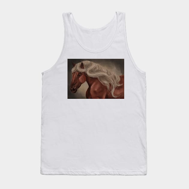 Flaxen Chestnut Horse with Lots of Hair Tank Top by themarementality